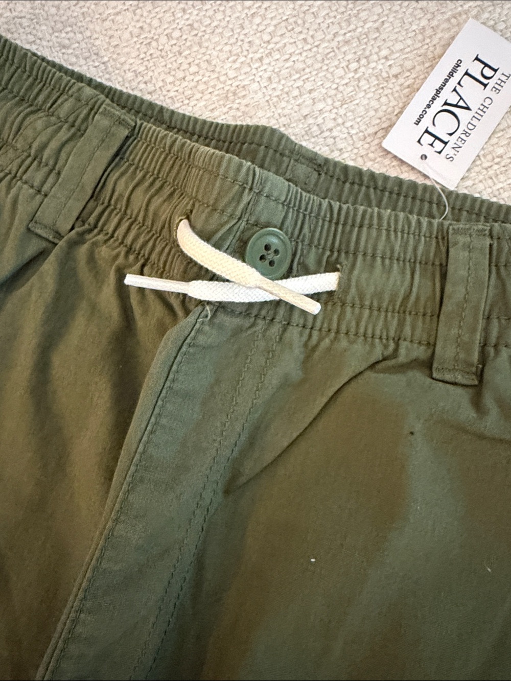 The Children's Place Olive Green Cargo Shorts - Picture 3 of 5